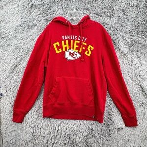 Kansas City Chiefs 47 Hoodie Women Large Football Graphic Red Arrowhead Pullover